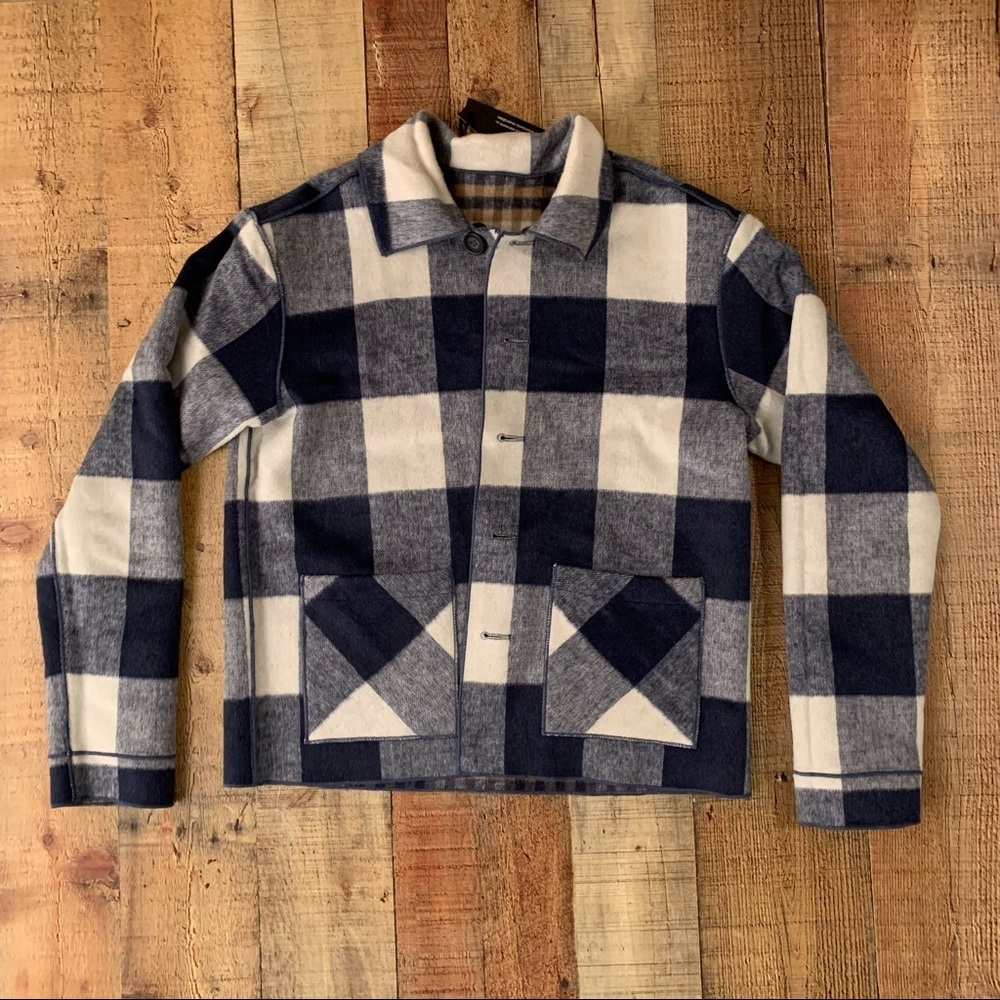 Charlie b collections reversible fall plaid button up coat - Picture 8 of 9